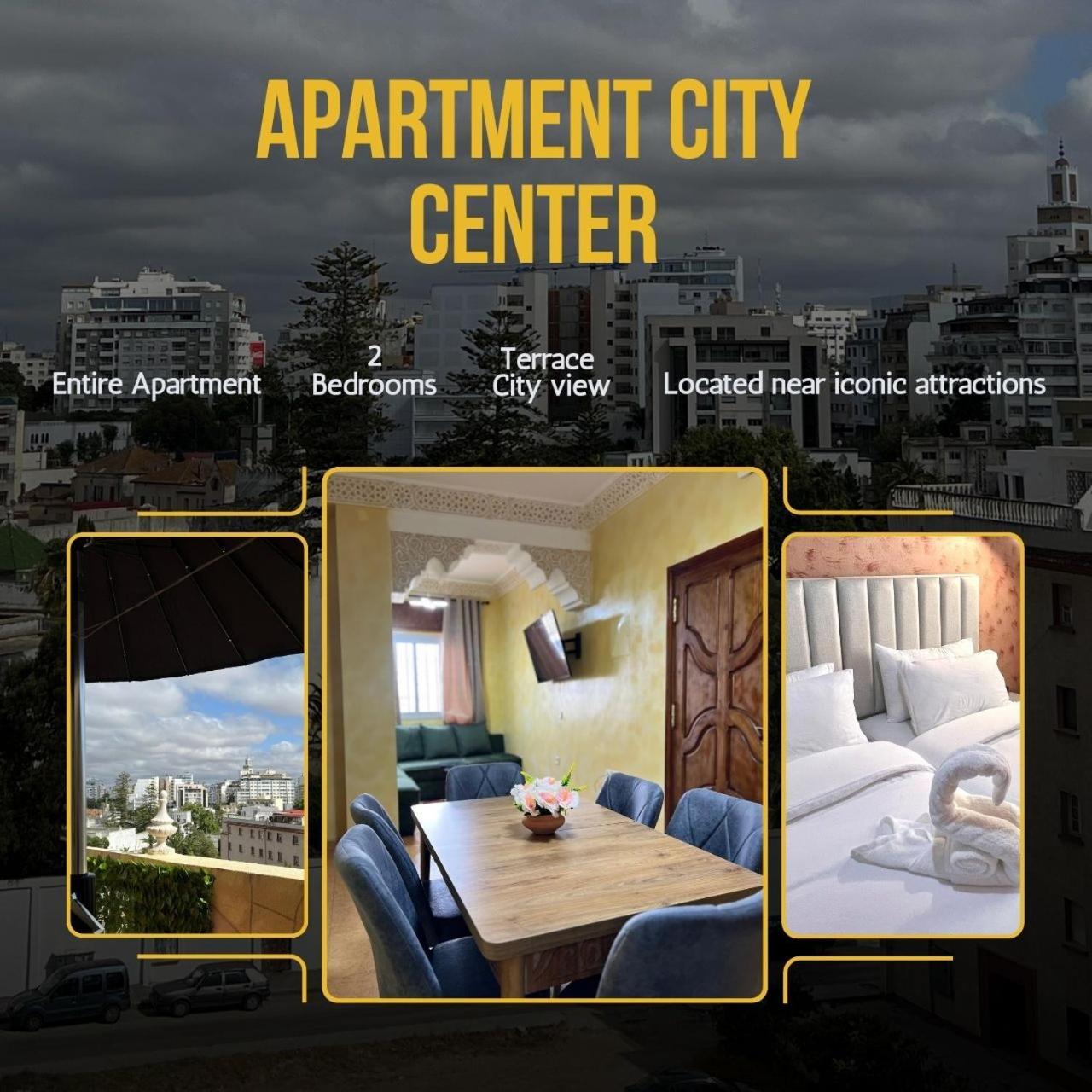 Apartment City Center Panoramic View Terrace Tânger Exterior foto